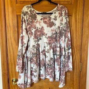 Floral empire waist top